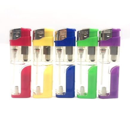 8.0cm Recarregável Electronic Rechargeable Lighter de plástico com cores LED Aceitando OEM