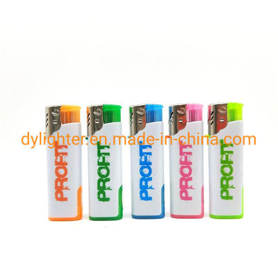 Anúncio recarregável Dongyi LED Lighter F002 Windproof Lighter com logotipo personalizado