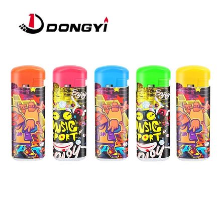 Logotipo do cliente Recarregável Windproof Electronic Lighter Plástico Solid Color para cozinha