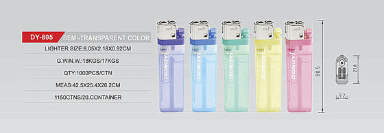Dongyi Extra Thin Flint Gas Lighter Modelo NO. DY-805 Pedido personalizado