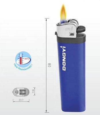 8.0*2.37*1.18 cm Cinco cores de plástico Gas Flint Lighter com cabeça preta