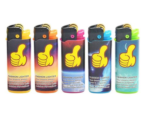 Função do cigarro plástico descartável recarregável Slim Flint Lighter com estilo decorativo