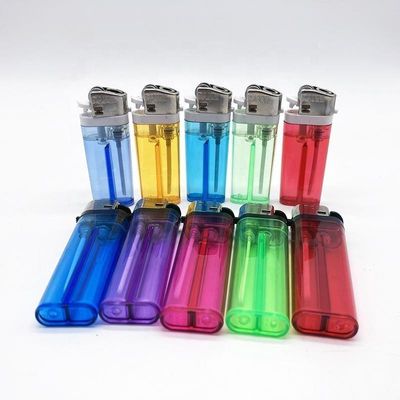 Modelo de plástico N.O. DY-60 Cigarro de cor transparente Linterna a gás de pedra com consumo