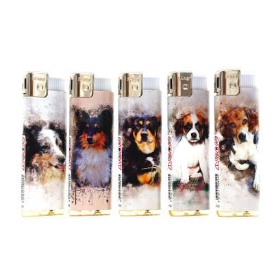 Certificação ISO9001 Cigarro personalizado Butano de gás plástico Electric Disposable lighter