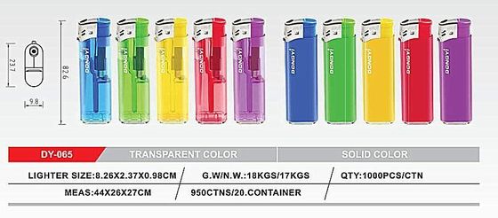 Lâmpadas eletrónicas de ignição portáteis a gás, velas descartáveis, de butano, modelo N.O. DY-065
