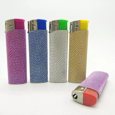 Customização Importação de cigarros de reabastecimento direto Lighter elétrico com adesivo Diamante Dy-007