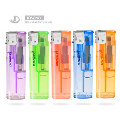 Cinco cores de Butano Gás recarregável Baida Electronic Gas Cigarette Lighter para Piezo Suave