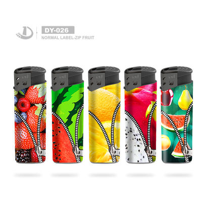 Zip Fruit Design Lighter Elétrico para cigarros a gás 8.1*2.58*1.14CM Fácil de transportar