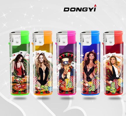 POM Material Gas de cozinha Electronic Lighter de plástico para alta eficiência de impressão