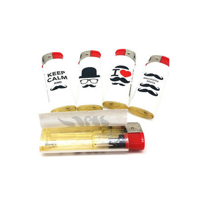Cigarro personalizável, isqueiro elétrico com adesivos plásticos.