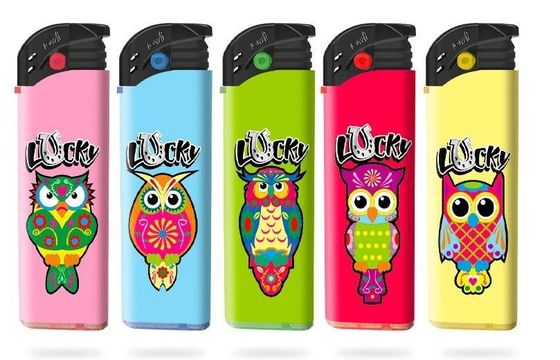 Rótulo personalizado Golden Mandala Moda Cigarro Acendedor eletrônico para gás de cozinha