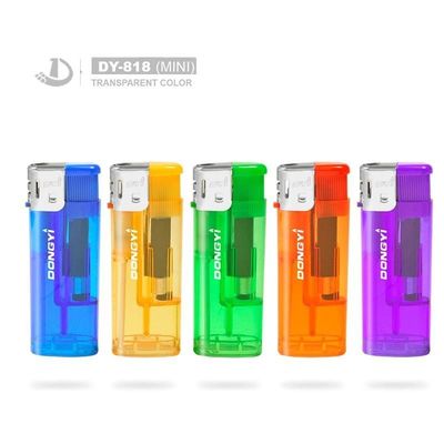 Lighter elétrico com cor transparente OEM e aparência fofa 6.32 * 2.29 * 1.1CM