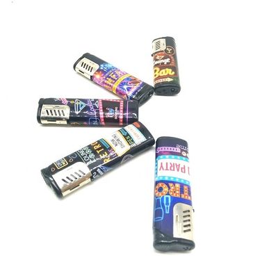 Limpador eletrónico à prova de vento de reabastecimento de gás de plástico com modelo de logotipo personalizado N.O. DY-F001