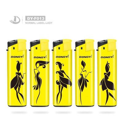 Dongyi Customized Label Windproof Gas Lighter EUR Padrão ISO99994 DY-F013 Personalização