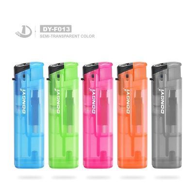 Dongyi Customized Label Windproof Gas Lighter EUR Padrão ISO99994 DY-F013 Personalização