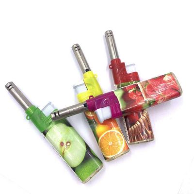 2021 Encendedores Lighters de churrasco de recarga eletrônica com ISO 9994 Lighter à prova de vento a gás
