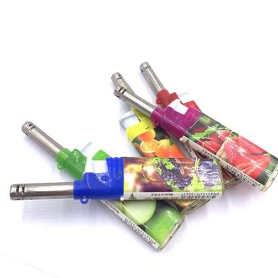 2021 Encendedores Lighters de churrasco de recarga eletrônica com ISO 9994 Lighter à prova de vento a gás