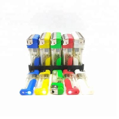 Cinco cores de plástico colorido LED Cakmak recarregável Electronic Gas cigarro isqueiro