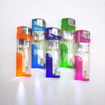 Linterna de cigarros de cor transparente com LED Logotipo personalizado