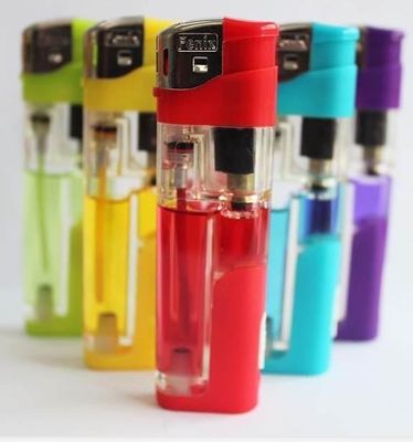 Linterna de cigarros de cor transparente com LED Logotipo personalizado