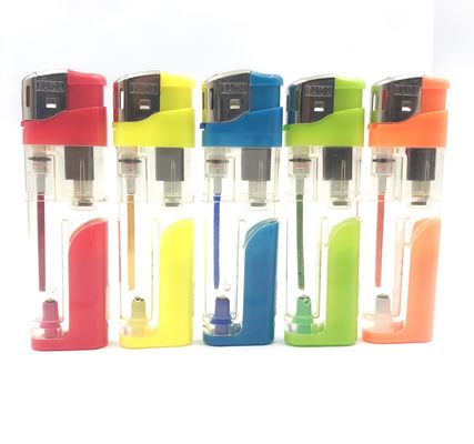 8.0cm Recarregável Electronic Rechargeable Lighter de plástico com cores LED Aceitando OEM