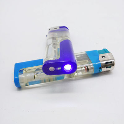 Cinco cores Branco Lâmpada LED Lâmpada suave Lâmpada Eletrônica Lighter Gás Limpador de charutos recarregável