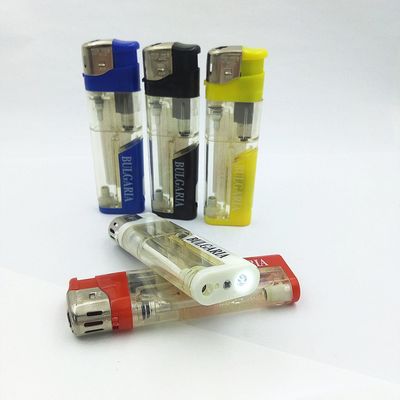 Cinco cores Branco Lâmpada LED Lâmpada suave Lâmpada Eletrônica Lighter Gás Limpador de charutos recarregável