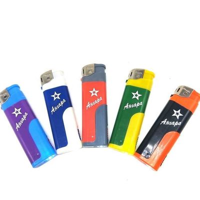 Cinco cores Branco Lâmpada LED Lâmpada suave Lâmpada Eletrônica Lighter Gás Limpador de charutos recarregável