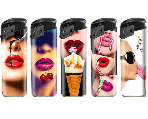 Lighters personalizados com grandes estilos de vendas que aceitam cores OEM e certificado ISO9994
