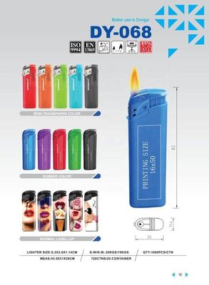 DY-068 Encendedor EU Standard Electronic Refillable Butane Lighter