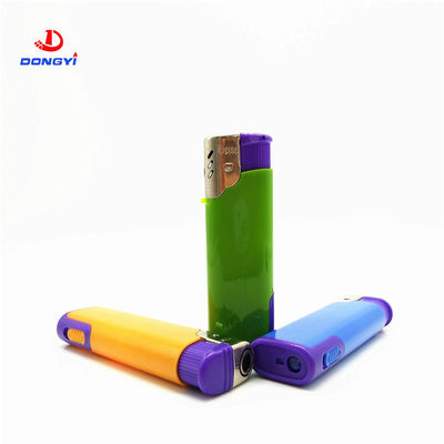 Tocha DY-F003 com lâmpada LED Turbo Flame Butano Gas Elétrico Windproof Lighter