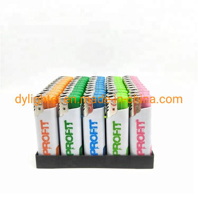 Anúncio recarregável Dongyi LED Lighter F002 Windproof Lighter com logotipo personalizado