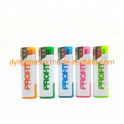 Anúncio recarregável Dongyi LED Lighter F002 Windproof Lighter com logotipo personalizado