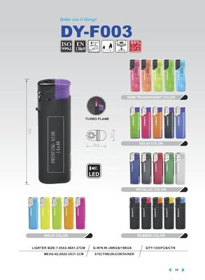 Cigarretinha descartável com iluminador elétrico à prova de vento LED Modelo N.O. DY-F003