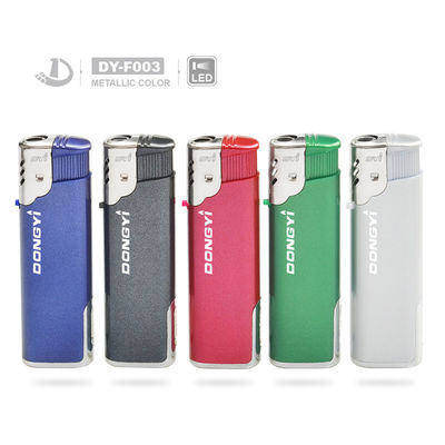 Presente para Homens Dy-F003 Lâmpada Eletrônica LED Recarregável Windproof Gas Lighter Personalização