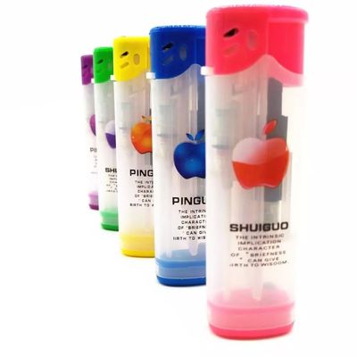 DY-F005 Acendedor de plástico resistente ao vento, recarregável e multicolorido, com tocha, para o modelo N.O. DY-F005