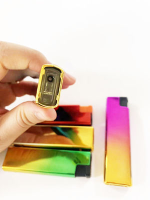Lâmpada elétrica de gás recarregável e resistente ao vento de plástico com recarregável de ferro colorido