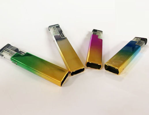Lâmpada elétrica de gás recarregável e resistente ao vento de plástico com recarregável de ferro colorido