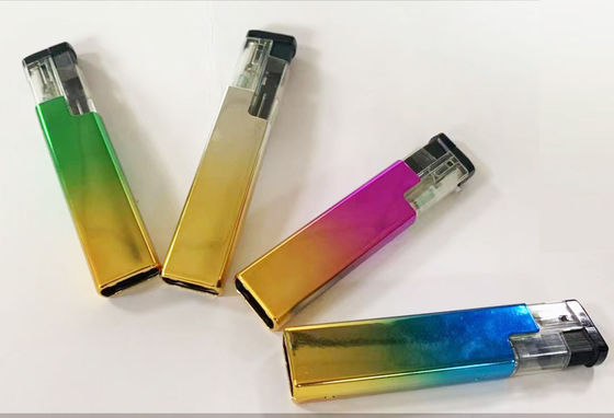 Lâmpada elétrica de gás recarregável e resistente ao vento de plástico com recarregável de ferro colorido
