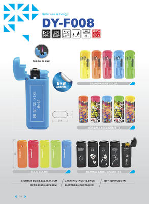 Limpador de cigarro a gás reabastecível e à prova de vento personalizável para as suas necessidades Dy-F008