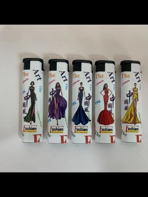 Pedido personalizado Linhas de produção Dy-F028 Windproof gas lighters personalização