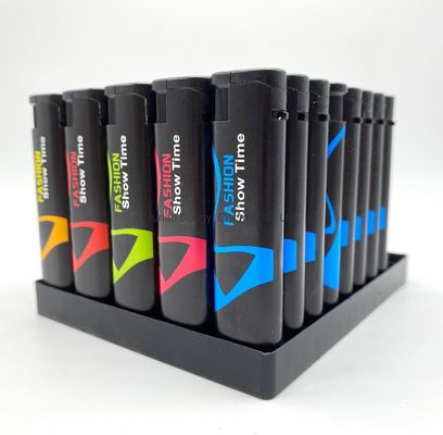 Personalização de autocolante embalado item de isqueiro descartável elétrico para presente de lembrança