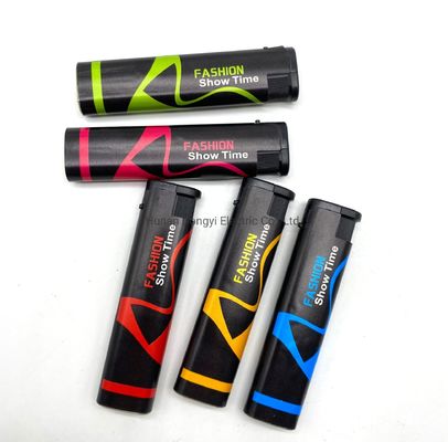 Personalização de autocolante embalado item de isqueiro descartável elétrico para presente de lembrança