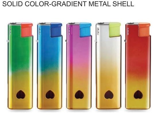 Europe Standard Recheio Disponível Metal Ouro Electronic Gas Lighter para Cigarro