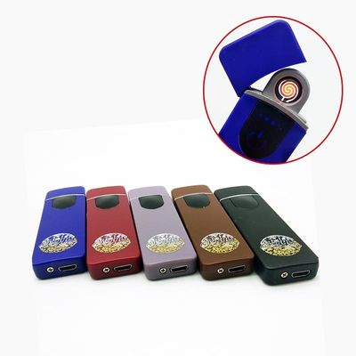 Impressão digital Activado USB Lighter recarregável USB01 Logotipo personalizado 8.2*2.3*0.95 cm